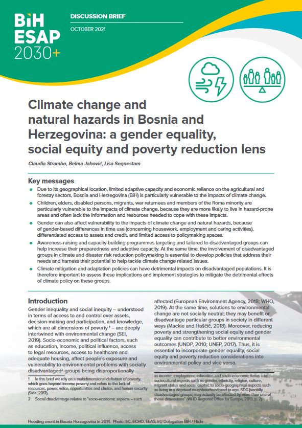 Climate change and natural hazards in Bosnia and Herzegovina | UNW WRD  Knowledge Hub
