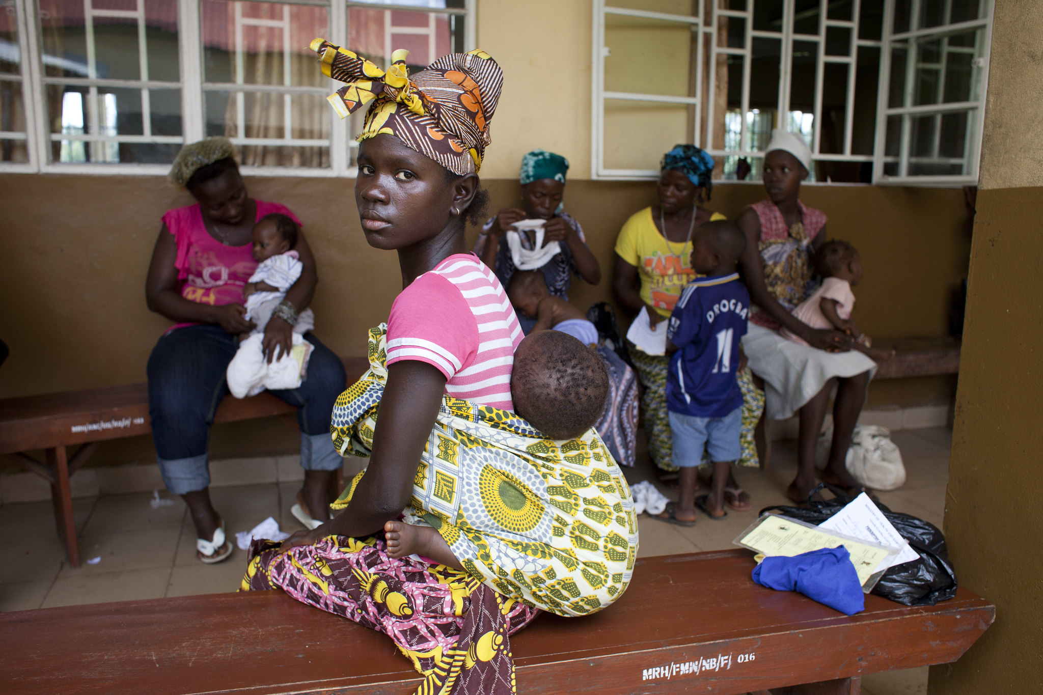 Women waiting in a maternal health clinic