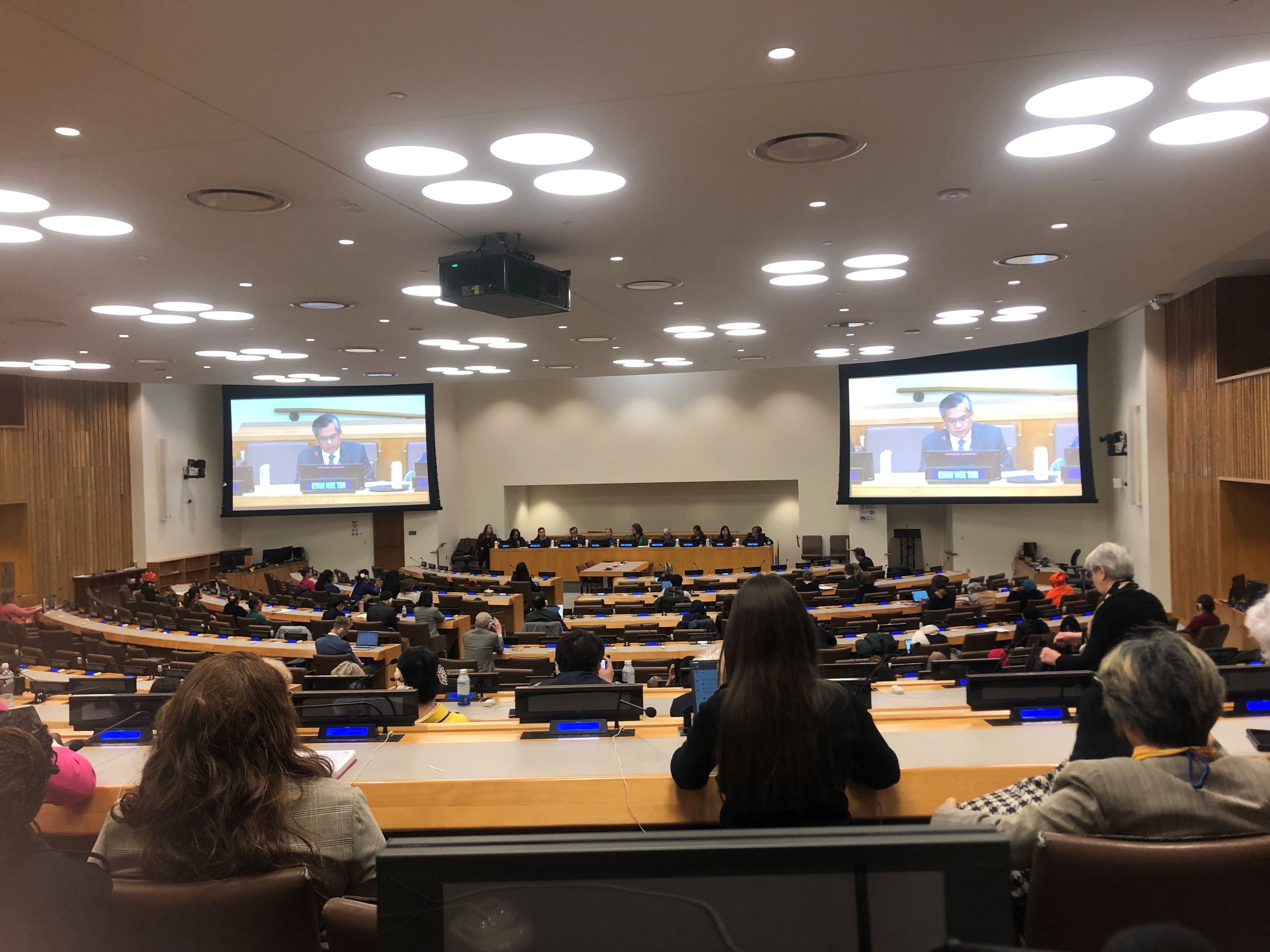 Photo of a CSW67 conference hall with participants