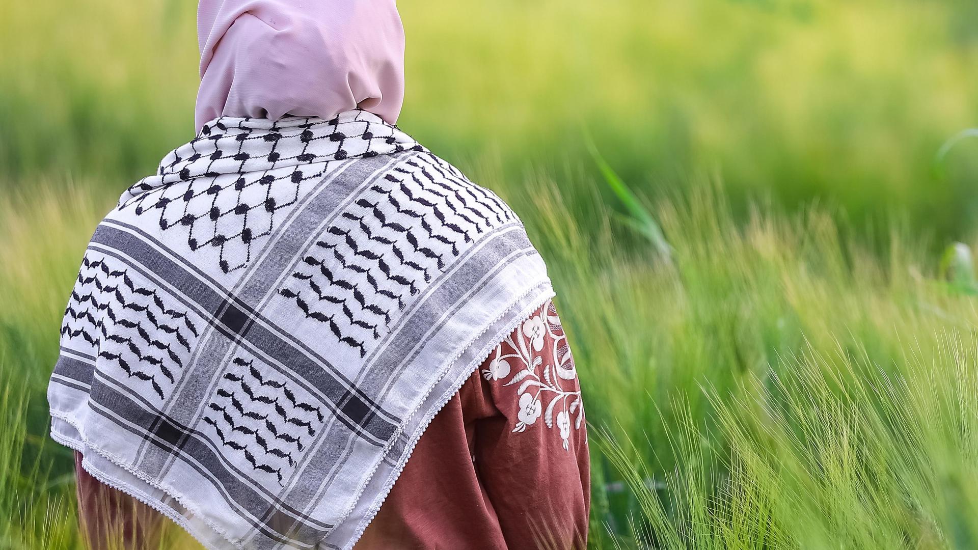 A woman in a field