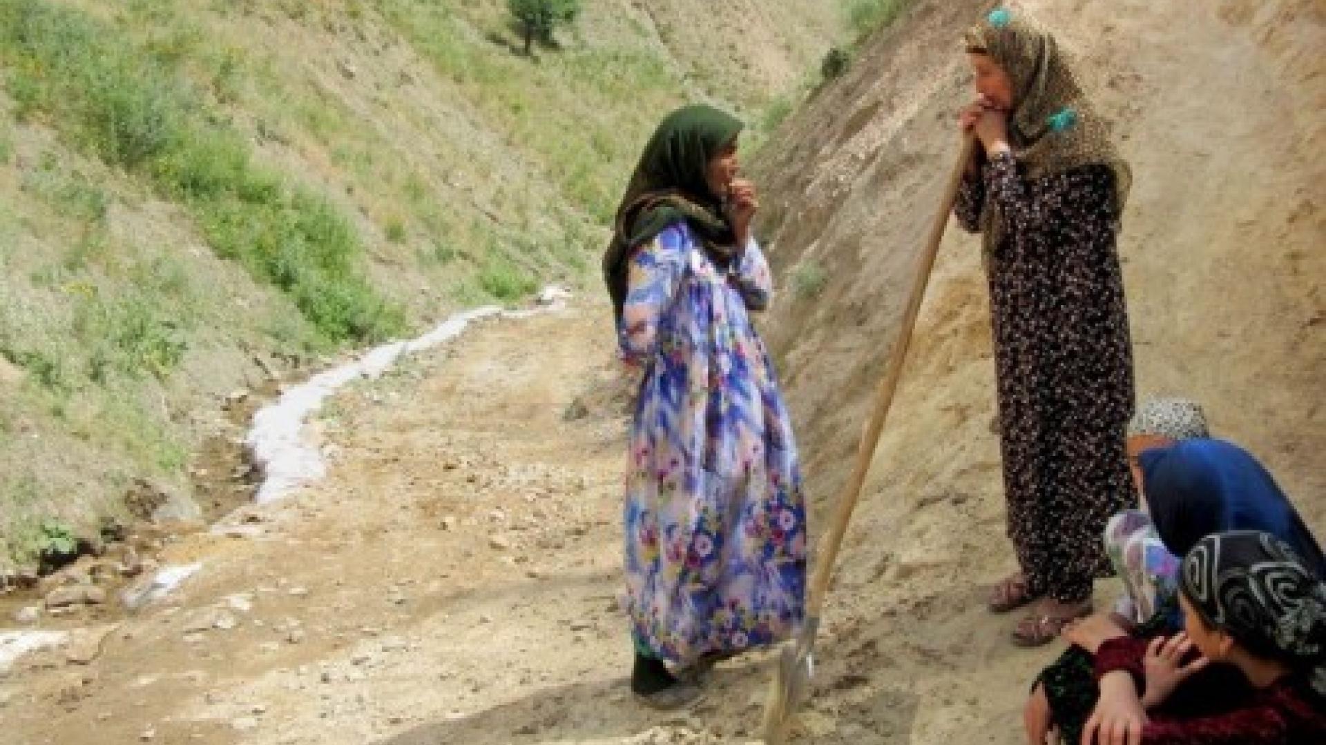 Women taking a break from work and talking