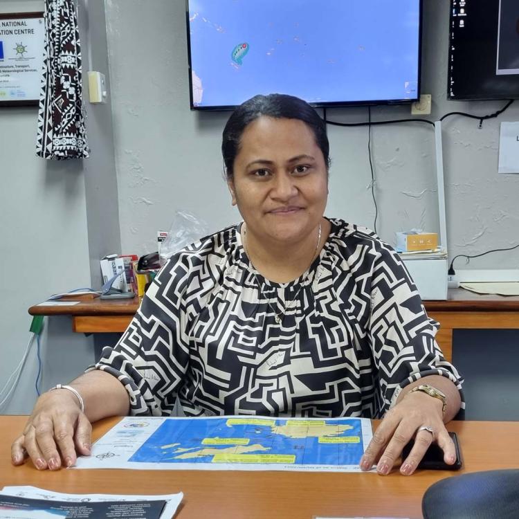 Ms. Vasiti Soko at her desk in her office